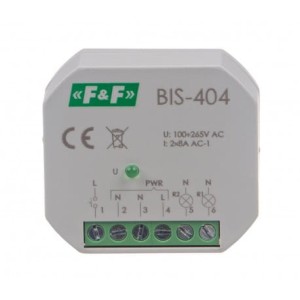 Przekaźnik bistabilny BIS-404 p/t 230V 10A F&F