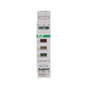 Lampka sygnalizacyjna trójfazowa 3*zielona  3x230V  LK-713G F&F