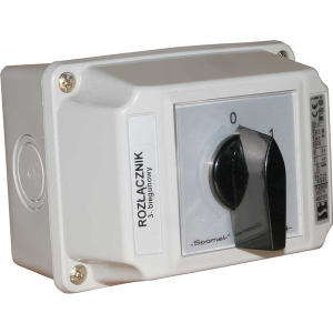 Łącznik krzywkowy 16A L-0-P w obudowie IP65 ŁK16R/3.8368/OB2 Spamel