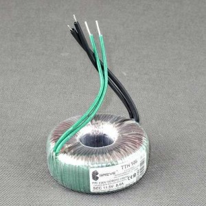 Transformator TTH 150 230/ 11.5V toroidalny do 12 woltowych żarówek halogenowych z bezpiecznikiem termicznym 17112-9504 Breve