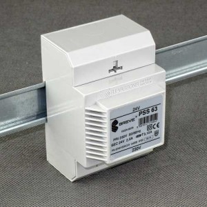 Transformator PSS 63 230/ 24V jednofazowy IP30 na szynę DIN TH-35 w obudowie modułowej z zabezpieczeniem 16024-9979 Breve