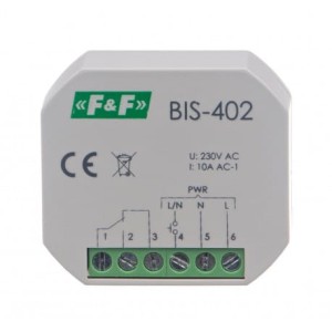Przekaźnik bistabilny BIS-402 p/t 230V 10A  F&F