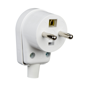 Wtyczka boczna kątowa biała 2P+Z 16A WB601 Schneider Electric