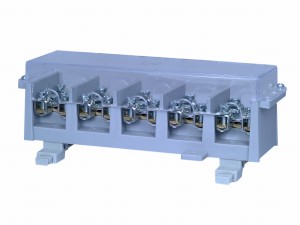 Odgałęźnik instalacyjny 5-segmentowy (zacisk: 5x35mm2 - 5x4x16mm2) na TS 35 z pokrywą 84035002 Simet