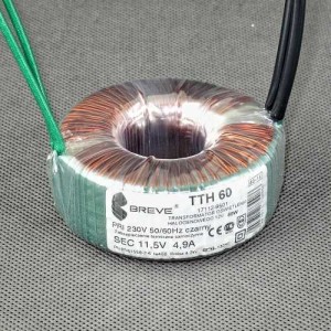 Transformator TTH 60 230/11.5V toroidalny do 12 woltowych żarówek halogenowych z bezpiecznikiem termicznym 17112-9501 Breve